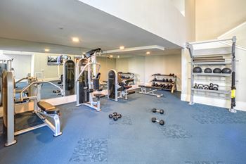 Two-story 24/7 fitness center with cardio loft